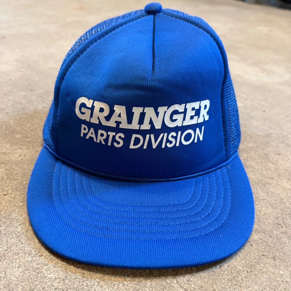 Sunbelt Grainger Parts Division Hat Men OSFA Blue Mesh Back Snapback Trucker Cap